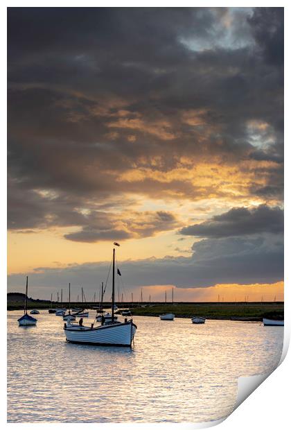sunset on the Norfolk coast Print by Robbie Spencer