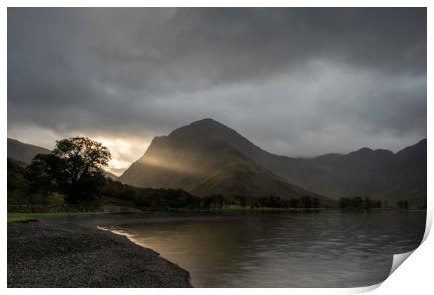 Sunrise at Buttermere Print by Robbie Spencer