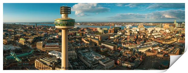 Liverpool Skyline Print by Stratus Imagery