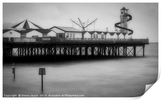 Pier at Herne Bay Print by Donna Joyce