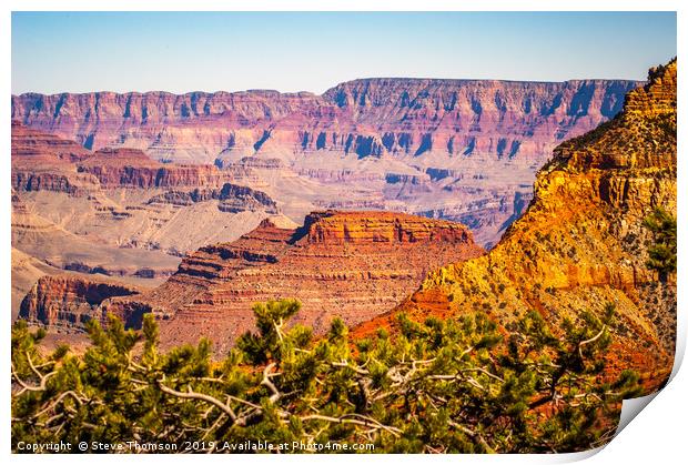The Grand Canyon from the South Rim Print by Steve Thomson
