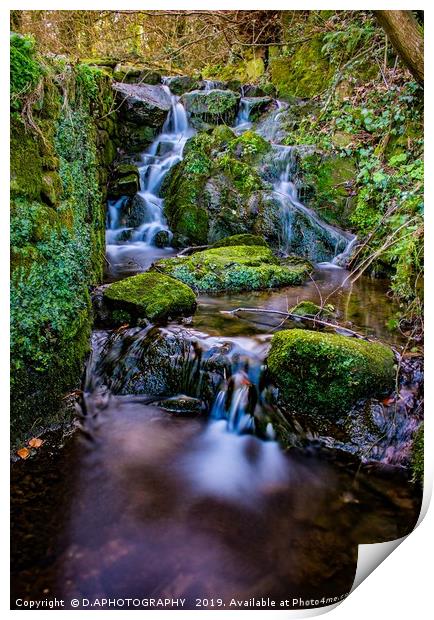 water fall Print by D.APHOTOGRAPHY 