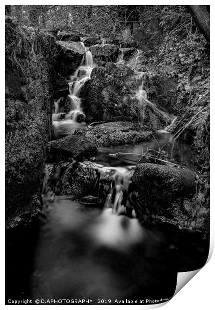 Hails water fall Print by D.APHOTOGRAPHY 