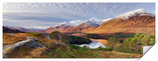Glen Affric in winter Print by Mike Johnston