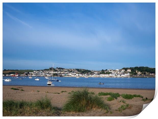 River Torridge between Instow beach and Appledore Print by Tony Twyman