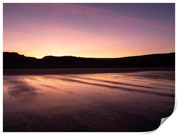 Sunrise at Croyde dunes Print by Tony Twyman