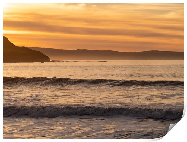 North Devon coastal sunset Print by Tony Twyman