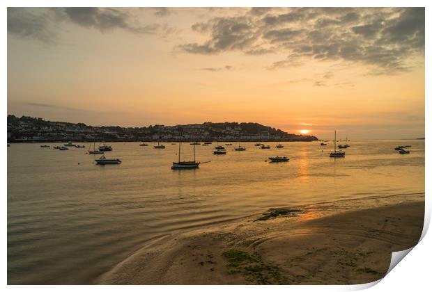 Appledore sunset taken from Instow in North Devon Print by Tony Twyman