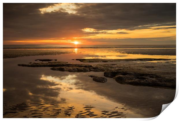 Moody sunset after the rain Print by Tony Twyman