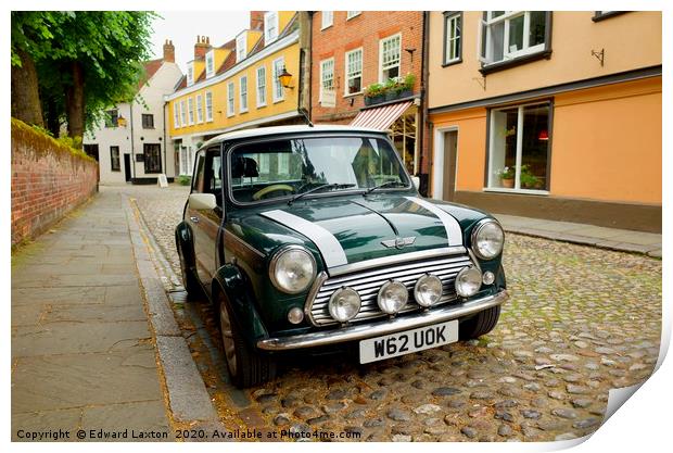 Mini Cooper Print by Edward Laxton