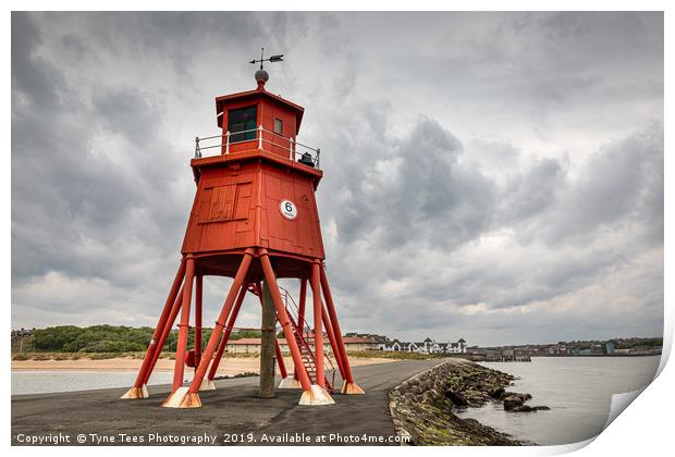 Herd Lighthouse Print by Tyne Tees Photography