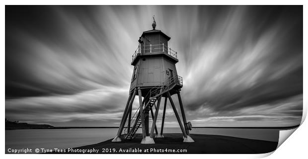 Long Exposure Herd Lighthouse Print by Tyne Tees Photography