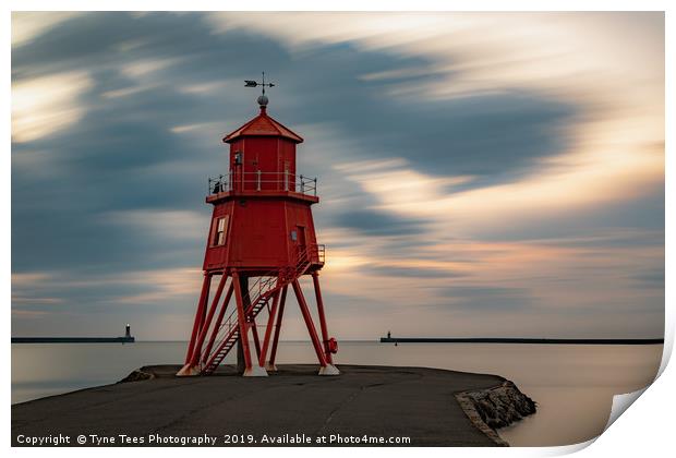 Herd Lighthouse Print by Tyne Tees Photography