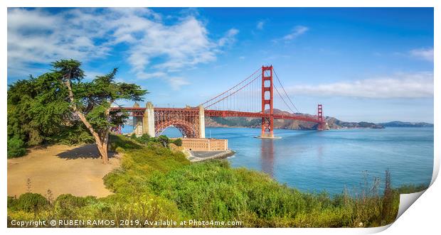 The Golden Gate Bridge. Print by RUBEN RAMOS