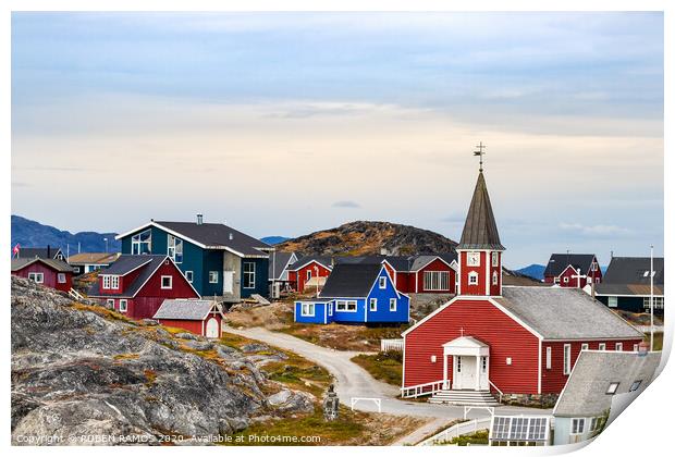The Cathedral of Our Saviour in Nuuk. Print by RUBEN RAMOS