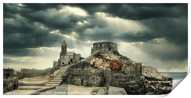 St. Peter's Church in Portovenere, Italy. Print by RUBEN RAMOS