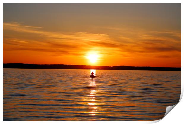  Lake Simeco Sunset Canada Print by Joyce Nelson