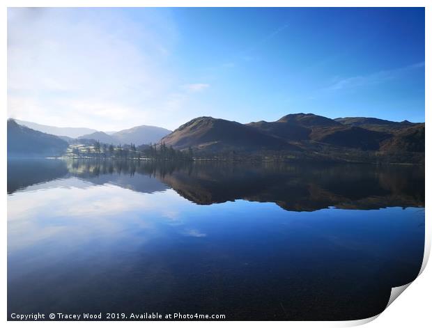 Ullswater reflections Print by Tracey Wood
