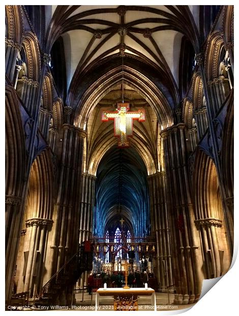 Lichfield Cathedral  Print by Tony Williams. Photography email tony-williams53@sky.com