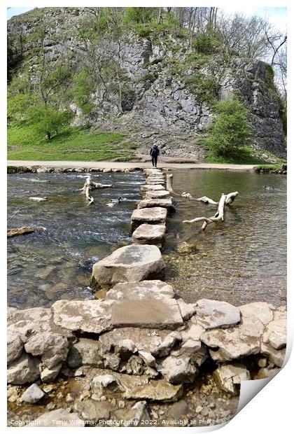 Stepping stones Dovedale. Print by Tony Williams. Photography email tony-williams53@sky.com
