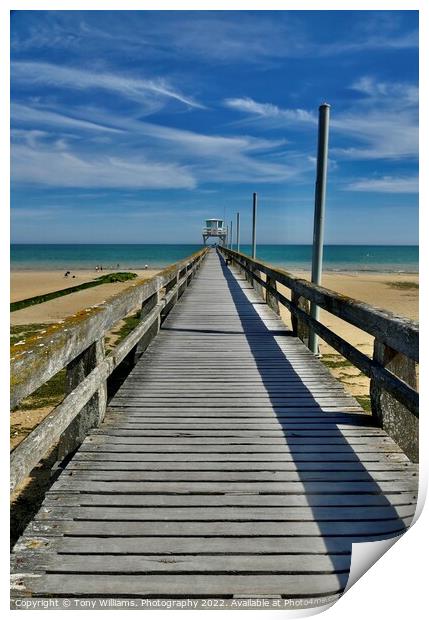 Fishing Pier Print by Tony Williams. Photography email tony-williams53@sky.com