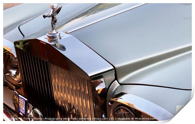 Rolls Royce Silver Shadow Print by Tony Williams. Photography email tony-williams53@sky.com