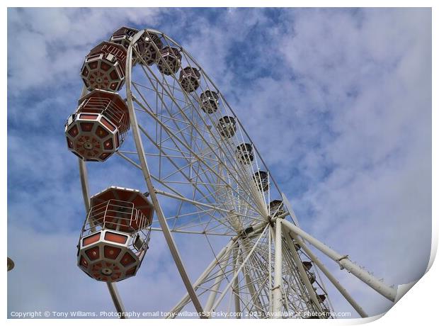 Ferris wheel Print by Tony Williams. Photography email tony-williams53@sky.com