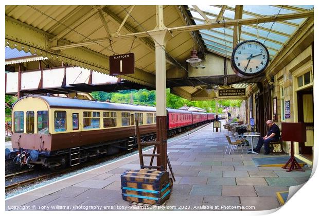 Llangollen Railway Station. Print by Tony Williams. Photography email tony-williams53@sky.com
