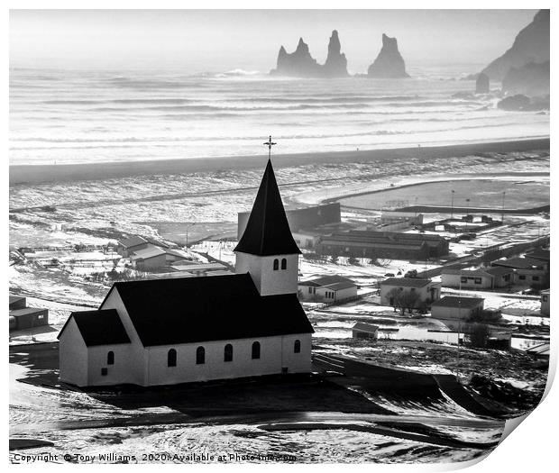 The Church in Vik, Iceland. Print by Tony Williams. Photography email tony-williams53@sky.com