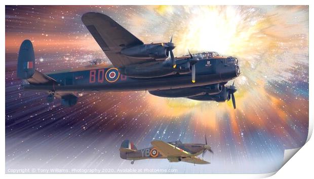 Lancaster Bomber Print by Tony Williams. Photography email tony-williams53@sky.com