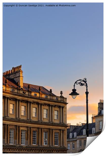 The Circus Bath Golden hour Print by Duncan Savidge