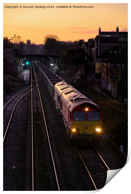 Glow in the dark rails Print by Duncan Savidge