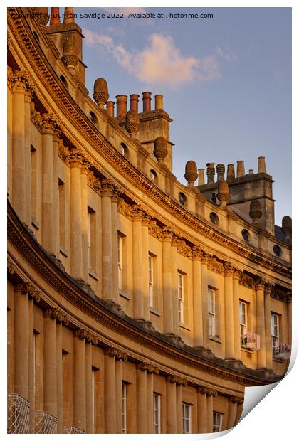 Classic The Circus Bath abstract at Golden hour Print by Duncan Savidge