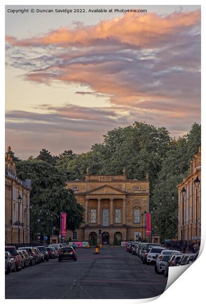 The Holburne Museum at sunset Print by Duncan Savidge