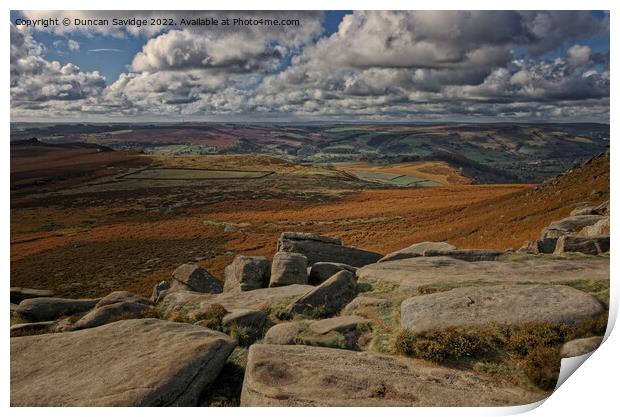 Autumn in the Peak District  Print by Duncan Savidge