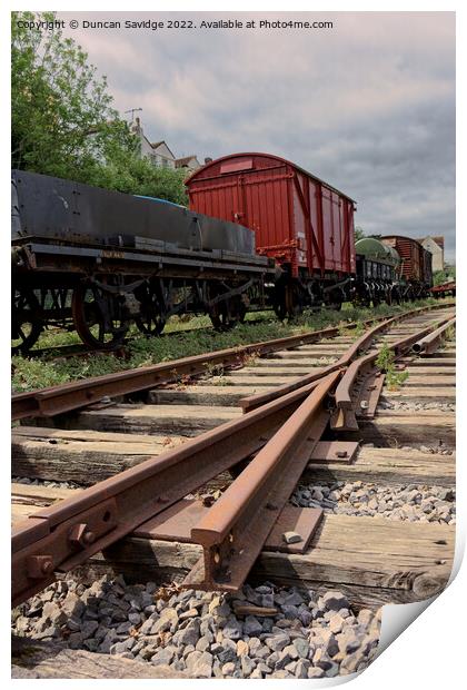 Bristol Harborside railway tracks Print by Duncan Savidge