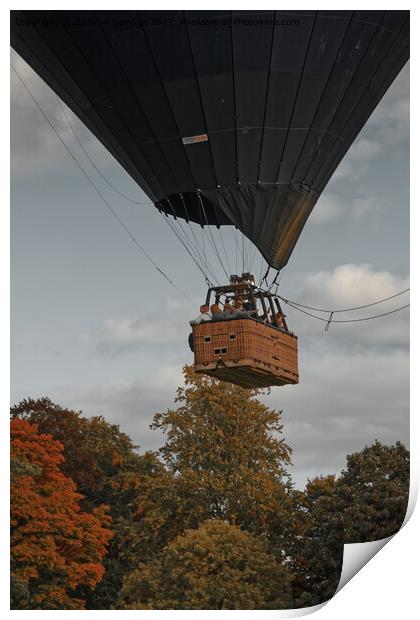 Autumn hot air balloon abstract  Print by Duncan Savidge