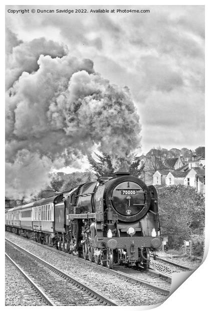 The Great Western Christmas Envoy HDR black and white Print by Duncan Savidge