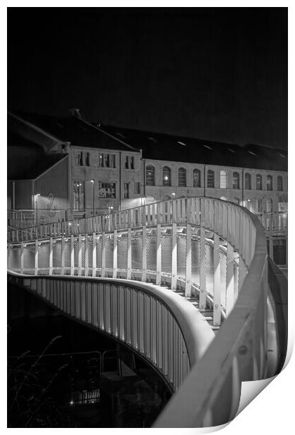 Bath Quays bridge in Bath Print by Duncan Savidge