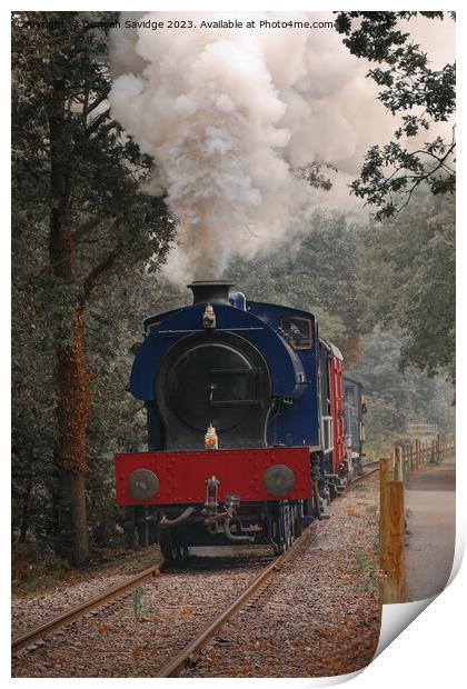 No.7 ‘Wimblebury’ at Avon Valley Railway Print by Duncan Savidge