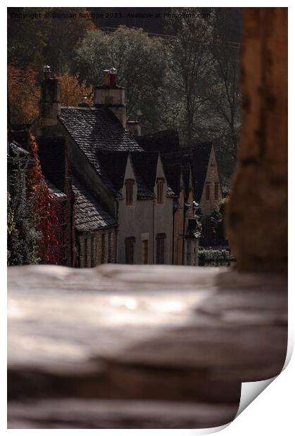 Abstract of Castle Combe Print by Duncan Savidge