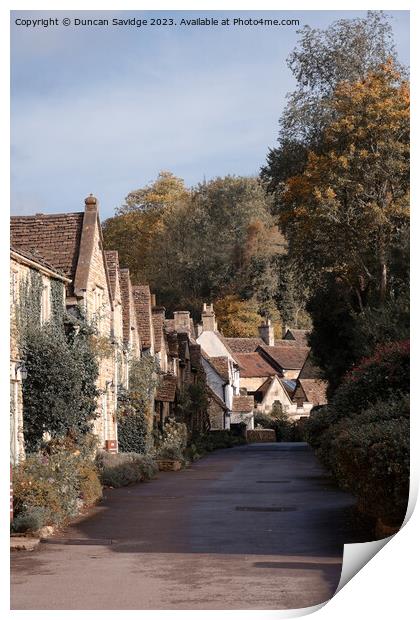 England's prettiest village - Castle Combe  Print by Duncan Savidge