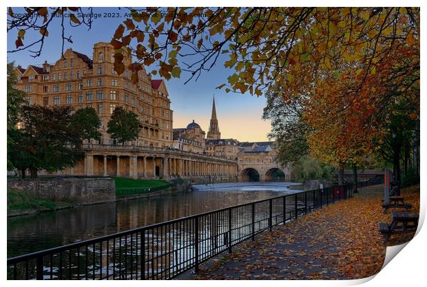 Autumn in Bath Print by Duncan Savidge