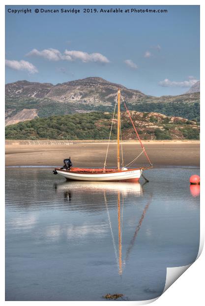 North Wales sailing boat 'duncan' Print by Duncan Savidge