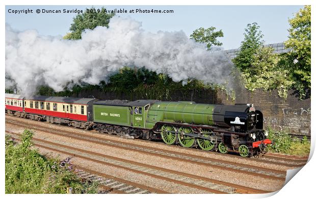 60163 Tornado at Bristol Barton Hill Print by Duncan Savidge