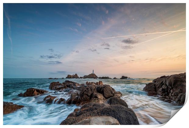 Corbiere Lighthouse. Print by Michael Tonge
