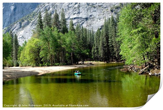 River Merced, Yosemite National Park, USA Print by John Robertson