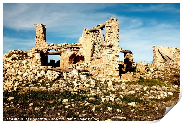 Ruins, Andalusia, Spain Print by John Robertson