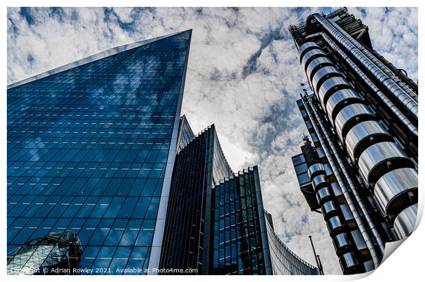 Lloyd's and The Scalpel Print by Adrian Rowley