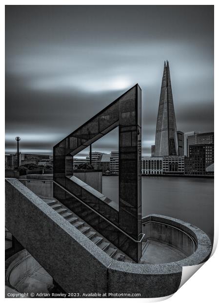 Majestic View of The Shard Print by Adrian Rowley